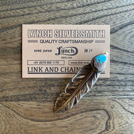 【LYNCH SILVERSMITH】 LNC312 FEATHER(L)  TURQUOISE BISBEE 20