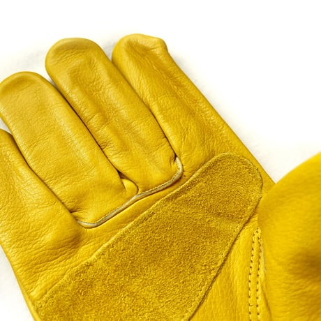 Leather gloves　牛革　イエロー　レザーグローブ　手袋　バイクグローブ