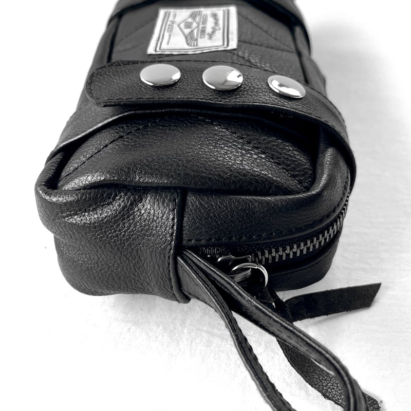新品 本革 MOTOBLUEZ ダイヤステッチ レザーボディバッグ ブラック バッグ | Motobluez Web Shopping