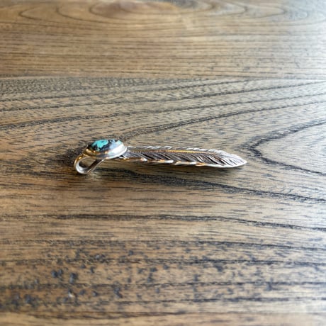 【LYNCH SILVERSMITH】 LNC313 FEATHER(M)  TURQUOISE BLUE MOON 19