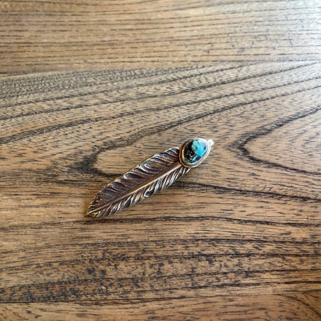 【LYNCH SILVERSMITH】 LNC313 FEATHER(M)  TURQUOISE BLUE MOON 19