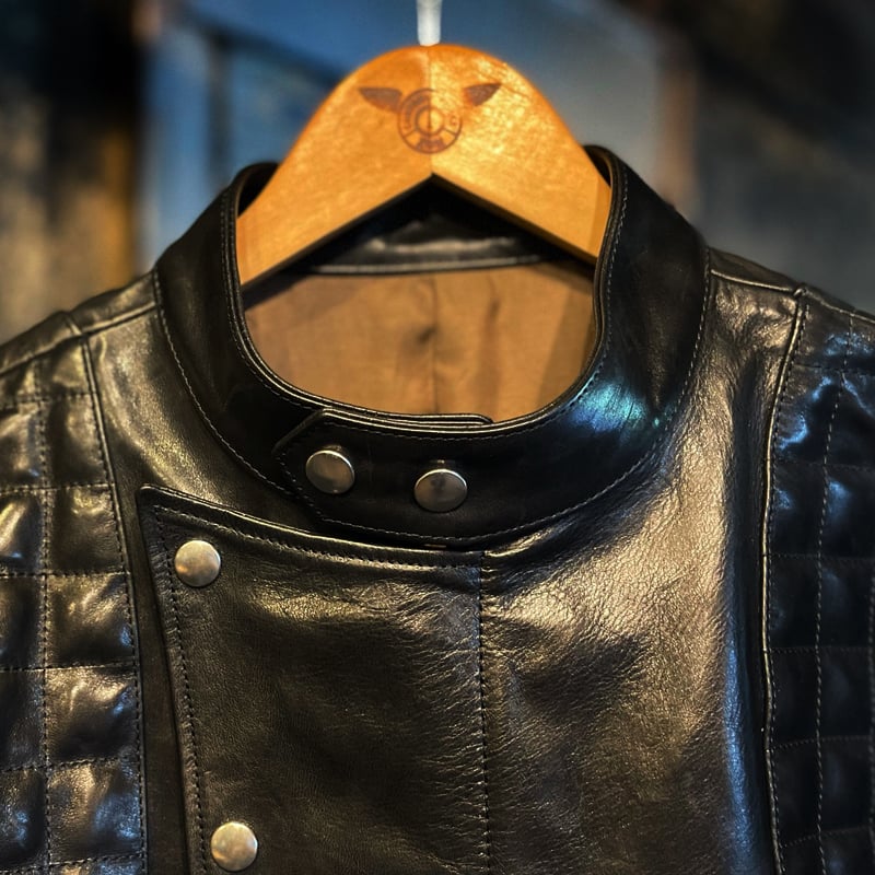 日本製 ZONオリジナル オールドレーシング レザージャケット ホース