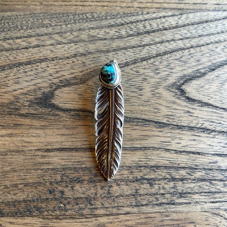 【LYNCH SILVERSMITH】 LNC313 FEATHER(M)  TURQUOISE BLUE MOON 19