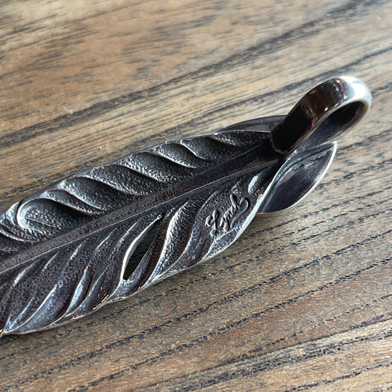 LYNCH SILVERSMITH】 FEATHER(L) TURQUOISE BISBEE