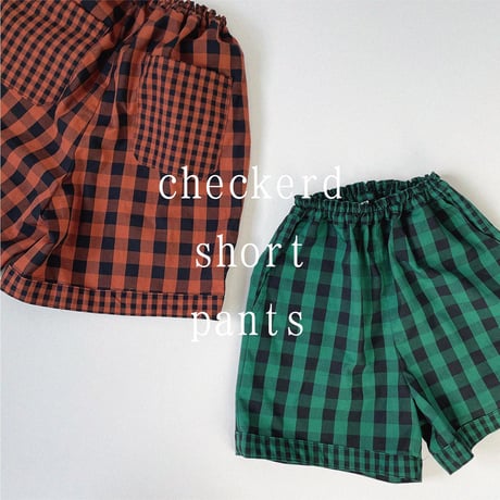 checkerd short pants【S-XXL】