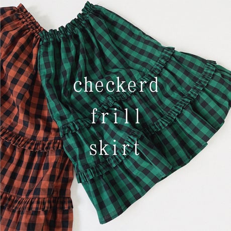 checkerd frill skirt【otona】