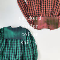 checkerd sailor collar shirt 【otona】
