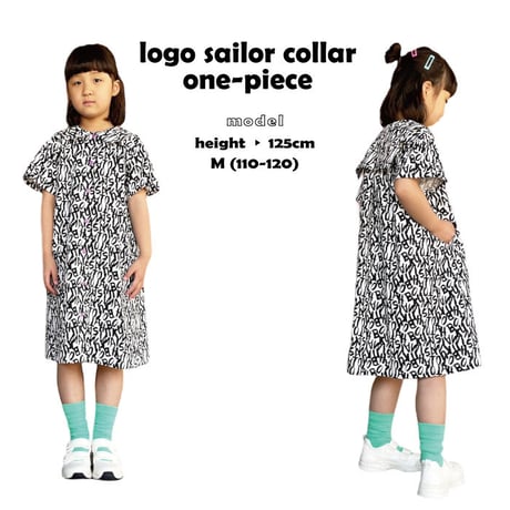 logo sailor collar shirt【kids・junior・otona】