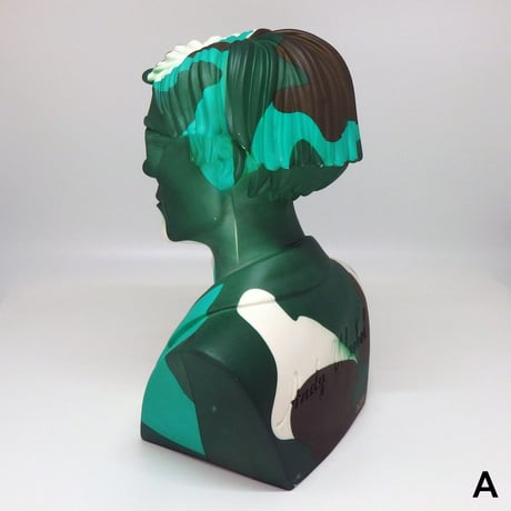 Andy Warhol 12" Bust Vinyl Art Sculpture - Green Camouflage