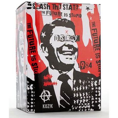Orange Gipper Reagan Bust by Frank Kozik