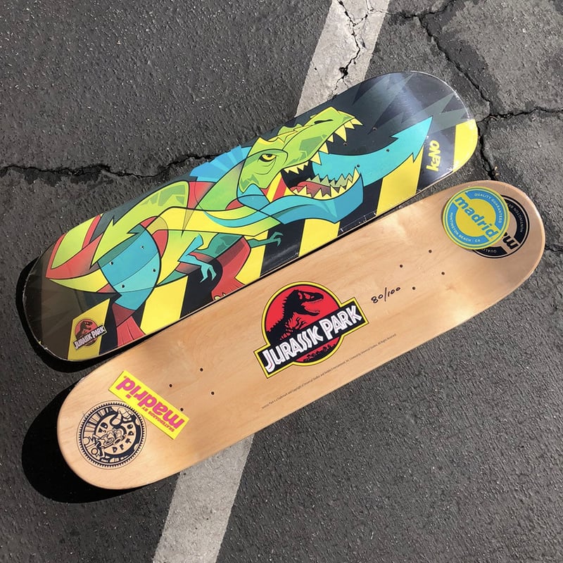 Jurassic Park skate deck by kaNO | tomenosuke
