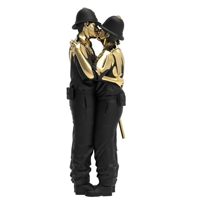 Banksy's Kissing Coppers Gold Rush Edition by B
