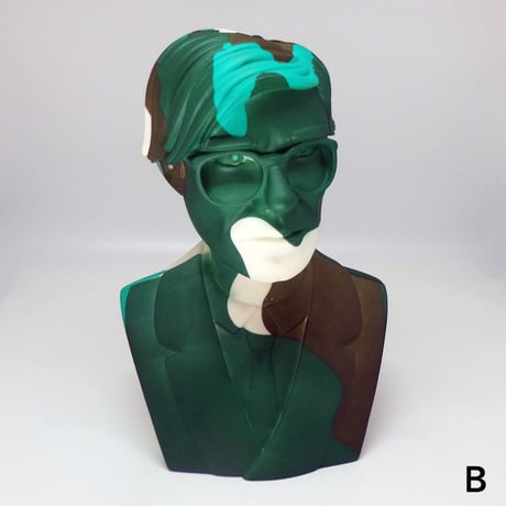 Andy Warhol 12" Bust Vinyl Art Sculpture - Green Camouflage
