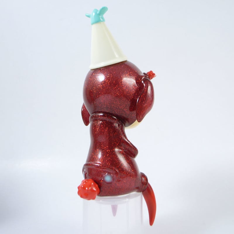 Red Glitter Calliope Jackalope by Kathie Olivas