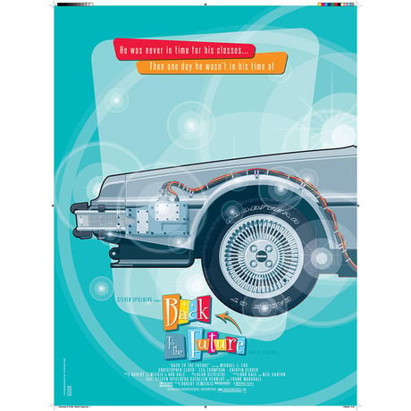 BTTF-DeLorean Triptych by Jakob Staermose