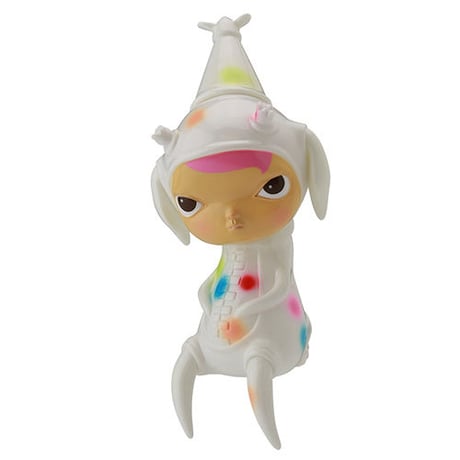 White Polka Dots Calliope Jackalope by Kathie Olivas