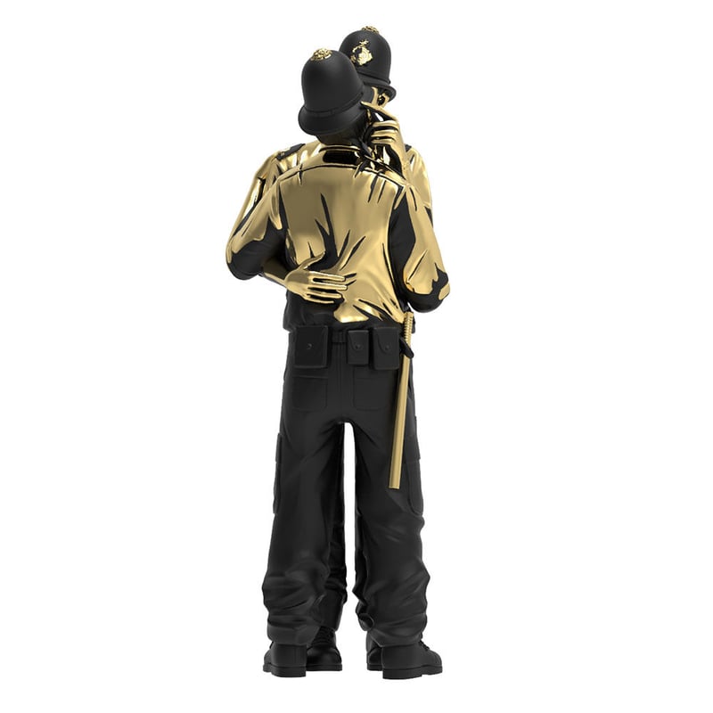 Banksy's Kissing Coppers Gold Rush Edition by B