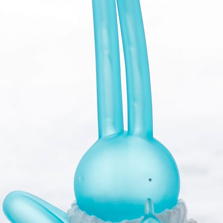 mr clement sofubi sculpture / a vulgar statement chapter 3: blue frosted glass finish