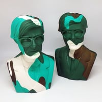Andy Warhol 12" Bust Vinyl Art Sculpture - Green Camouflage