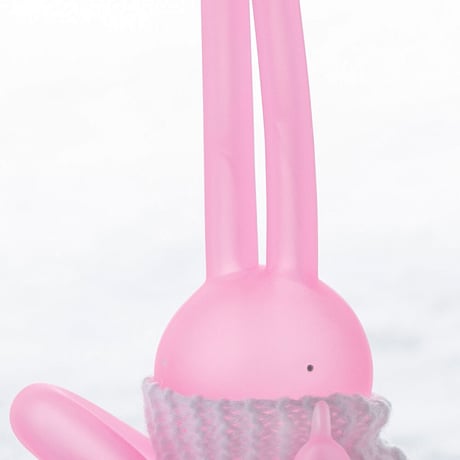 mr clement sofubi sculpture / a vulgar statement chapter 3: pink frosted glass finish