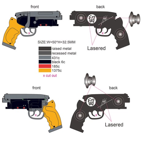 1/5 Tomenosuke Blaster Pin (L-side) by Jakob Stærmose