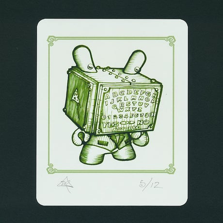 Talking Board Green GID 5" Dunny by Doktor A (AP)