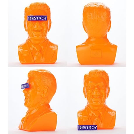 Orange Gipper Reagan Bust by Frank Kozik