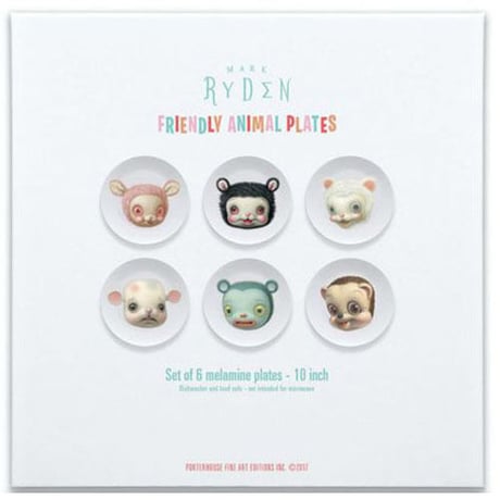 Friendly Animal Plates by Mark Ryden