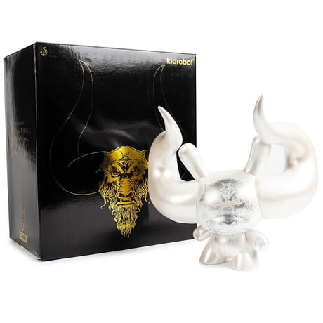 parallel import / The White Devil 8" Dunny by Godmachine