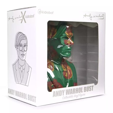 Andy Warhol 12" Bust Vinyl Art Sculpture - Dollar Sign