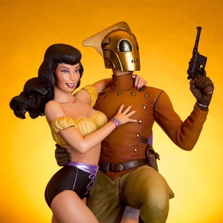 Rocketeer and Betty Statue by Mondo Art Collection