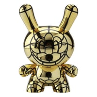 Bad - Gold 8" Dunny by David Flores (signed by artist)