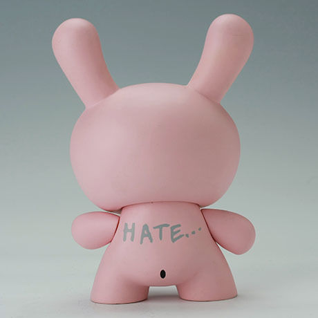 Hate - Pink 8" Dunny by Frank Kozik