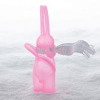 mr clement sofubi sculpture / a vulgar statement chapter 3: pink frosted glass finish