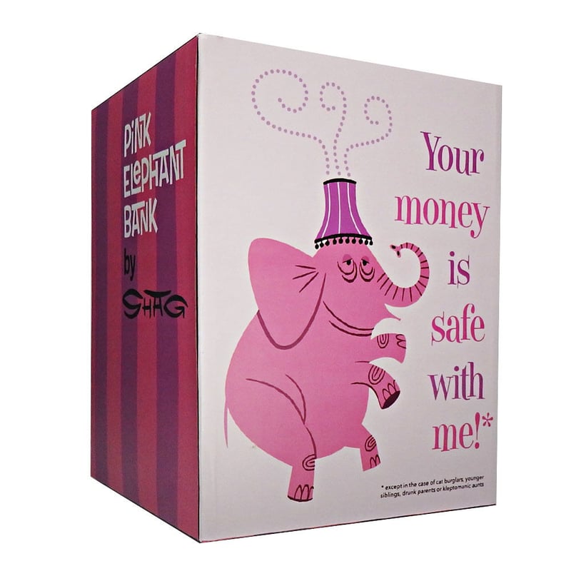 SHAG ピンクエレファント 貯金箱 フィギュア Pink Elephant Coin Bank Top Hat Edition by Shag
