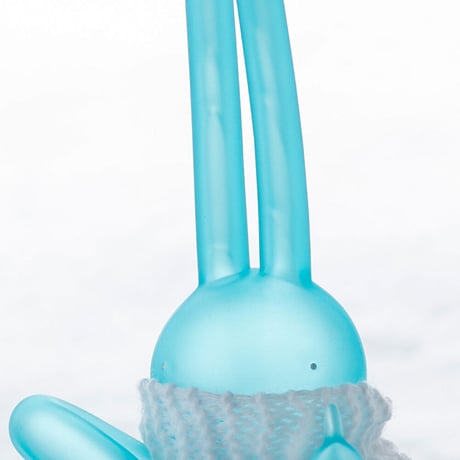 mr clement sofubi sculpture / a vulgar statement chapter 3: blue frosted glass finish