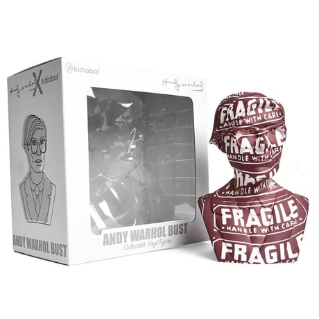 Andy Warhol 12" Bust Vinyl Art Sculpture - Fragile Edition