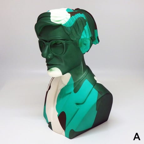 Andy Warhol 12" Bust Vinyl Art Sculpture - Green Camouflage