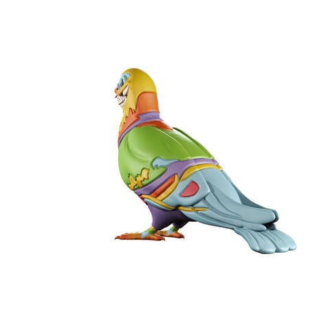 Grin pigeon by Staple X Ron English