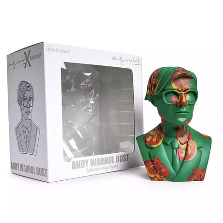 Andy Warhol 12" Bust Vinyl Art Sculpture - Dollar Sign