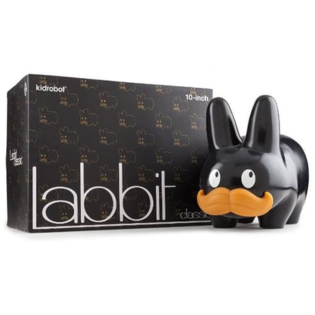 Black 10" Stache Labbit by Kozik