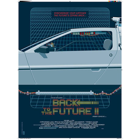 BTTF-DeLorean Triptych by Jakob Staermose