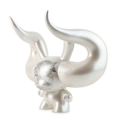 parallel import / The White Devil 8" Dunny by Godmachine