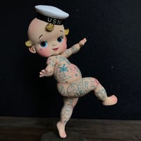 Kewpie Sailor art toy sculpture by Quyen Dinh
