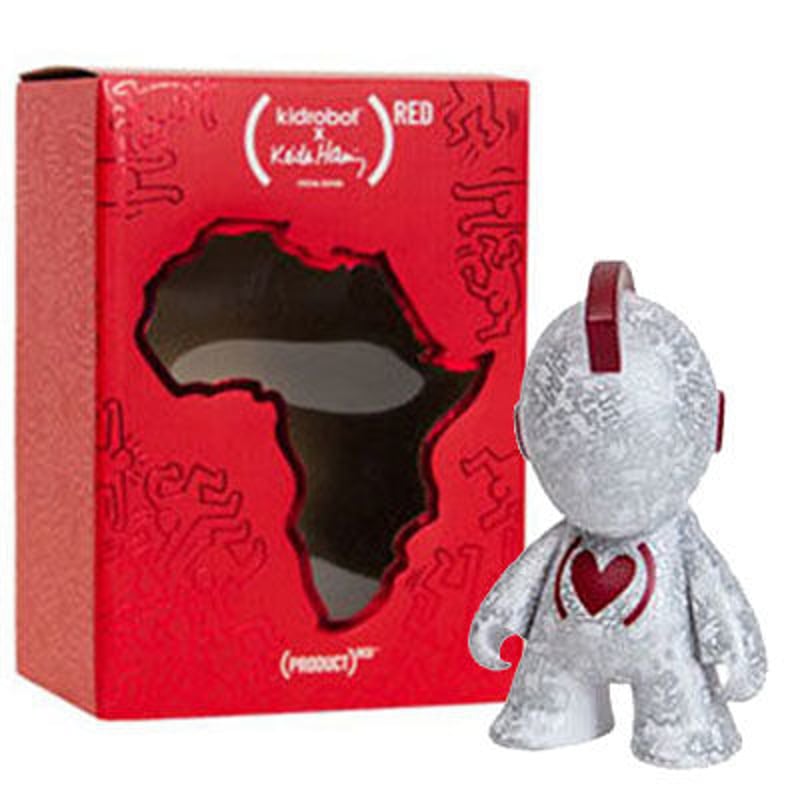 Kidrobot x (RED) x Keith Haring Mascot Art Toy