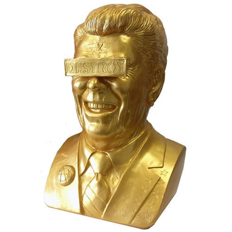 Gold Gipper Reagan Bust by Frank Kozik