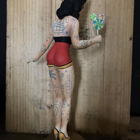 Pin up Mouseketeer art toy sculpture by Quyen Dinh