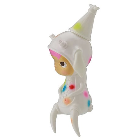 White Polka Dots Calliope Jackalope by Kathie Olivas