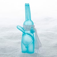 mr clement sofubi sculpture / a vulgar statement chapter 3: blue frosted glass finish