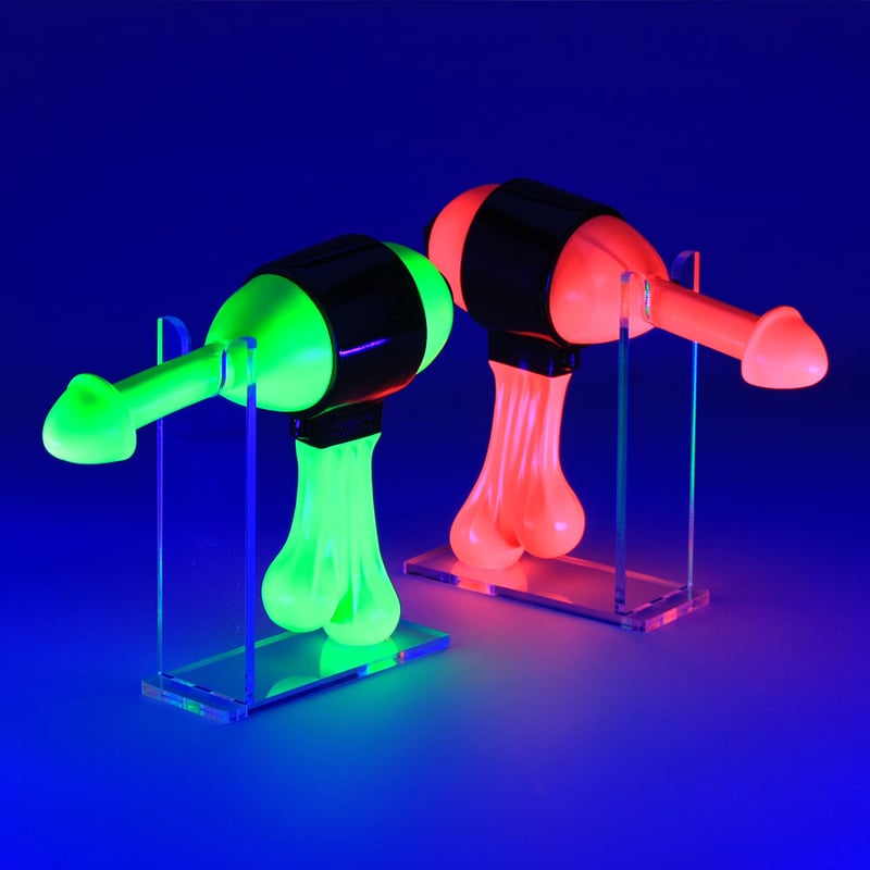 留之助商店 フレッシュゴードン ピストル パープル ソフビ製 Sofubi Flesh Gordon Pistol fluorescent color ve